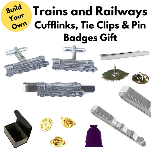Trains and railways cufflinks - and,