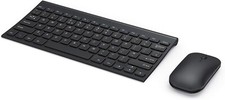 Seenda Small Wireless Keyboard and Mouse, Ultra Compact Rechargeable USB Keyboar