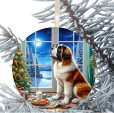 St Bernard Dog Hanging Bauble