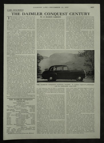 Daimler conquest century - daimler,