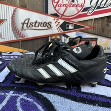 Size 9.5 - Adidas Mens Beckenbauer Cup Black Futball Soocer Boots Cleats 1998