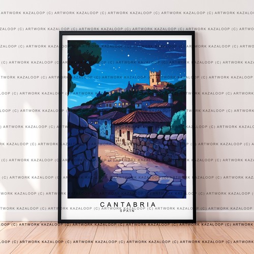 Cantabria unframed night