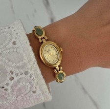 women's gold and green vintage