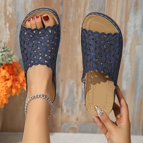 Womens flat wedge - wedge, sandals