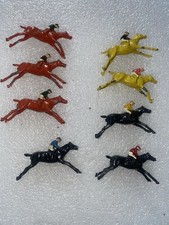 VINTAGE CHAD VALLEY ESCALADO GAME METAL  HORSES SET OF 8