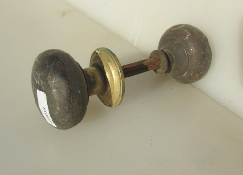 Victorian brass door - victorian, knobs