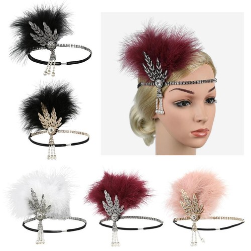 1920s feather headband flapper - feather,