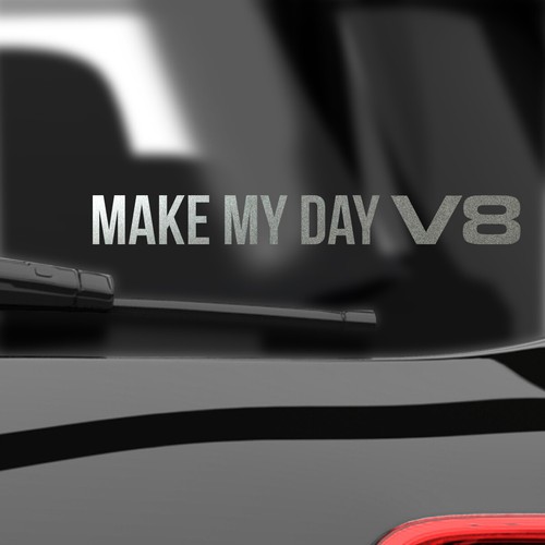 Car decal sticker make day - car, my