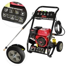 Mobile Petrol Pressure Washer 3950PSI Driveway Garden Car Wash with Lance Nozzle
