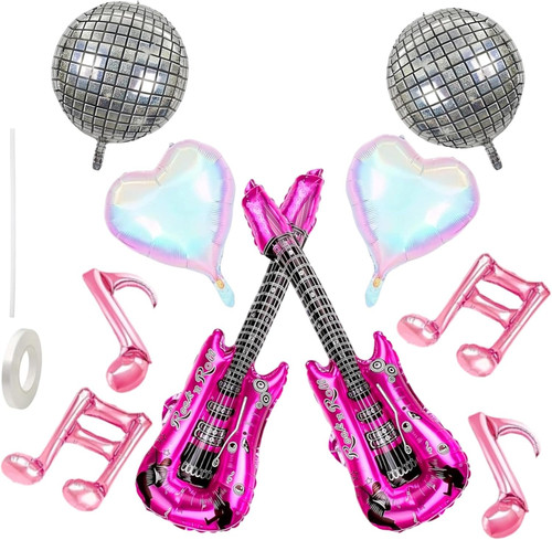 10pc disco ball balloons set - balloons,
