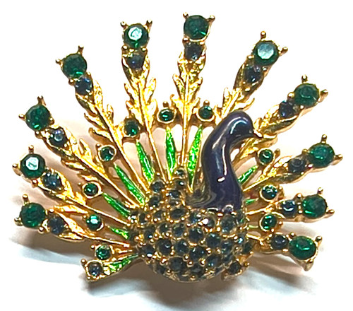 Vintage sphinx peacock brooch - sphinx,