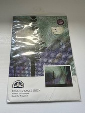 DMC Counted Cross Stitch Kit - Skylights NORTHERN LIGHTS Black Aida NEW