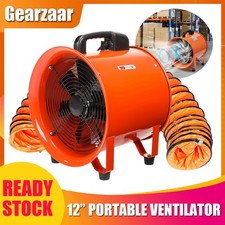 12“ Portable Ventilator Axial Blower Ducting Extractor Industrial Fan w/ 5m Duct