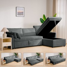 3 Seater Sofa Bed with Storage