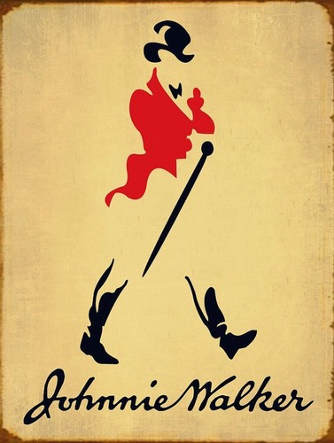 Johnnie walker retro metal - johnnie, walker,