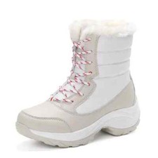 Womens Waterproof Snow Ankle Boots Ladies Winter Warm Fur Lined Shoes Size