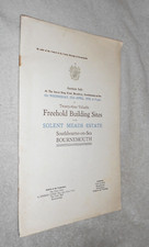 BOURNEMOUTH. 1955 AUCTION BROCHURE FOR BUILDING PLOTS. SOLENT MEADS, SOUTHBOURNE