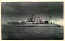 Postcard Sized photo HMS Cumberland Royal Navy  Wright & Logan photo