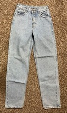 LEVI'S 501 Ladies Jeans Blue Denim Stonewash Mom  Waist 30 Leg 32 Made in US