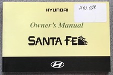 HYUNDAI SANTA FE SUV Car Owner's Manual NOV 2002 #A26O-EE2NI