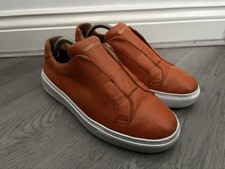 RUSSELL & BROMLEY Orange Slipway Laceless Slip On Trainers Size UK 7 EU 41