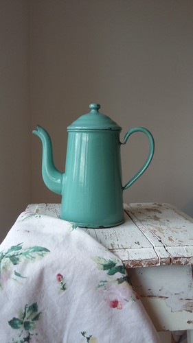 Vintage green french enamel - vintage,