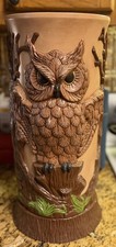 vtg Owl Umbrella Stand Walking