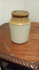 Vintage Salt Glazed Stoneware Utensil Jar/Pot  Farmhouse Kitchen Storage Rustic
