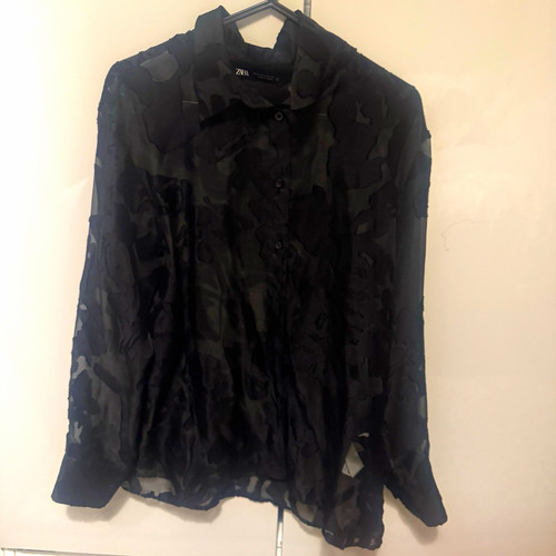 Womens zara black shirt - black,
