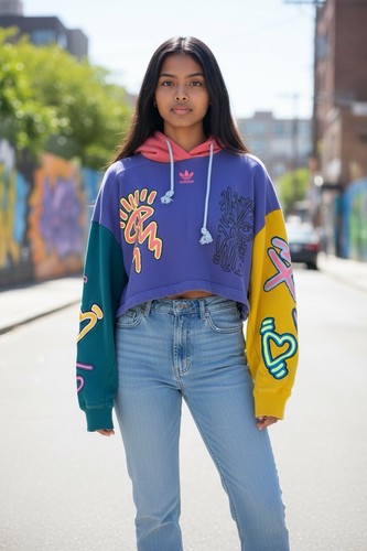 Adidas hoodie crop top - adidas,