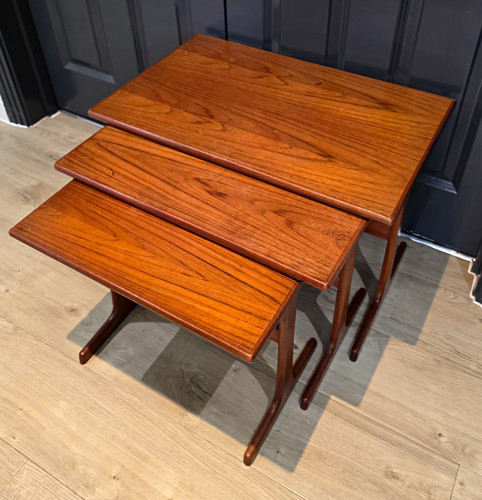 Danish teak nest tables - nest, of