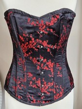 Burleska Red On Black Floral