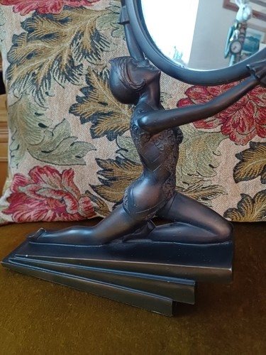 Vintage art deco lady holding - art,
