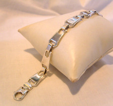 Silver Bracelet Punk Zips