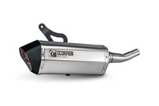 Scorpion Exhaust Serket Slip-On Brushed Stainless Vespa GTV 310 Super 2024-2025