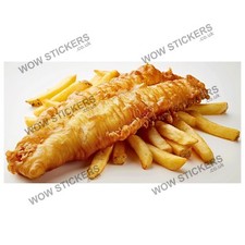 Fish & Chips H sticker trailer van unit food Cod haddock decal shop choose size