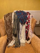 six ladies scarves of various