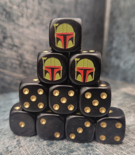 Boba inspired custom dice - boba,,