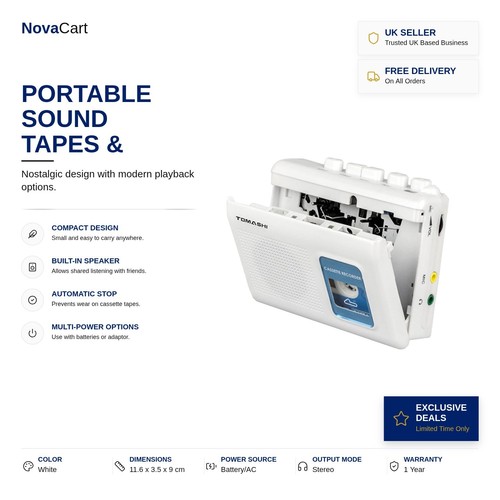 Tape recorder portable - tape,