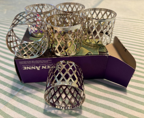 Silver plated napkin rings - rings, 6