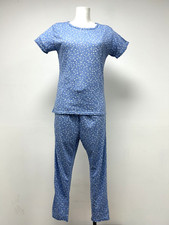 Ex H&M Ladies 2 Piece Printed 100% Cotton Pyjama Set Sizes 6 8 10 12 14
