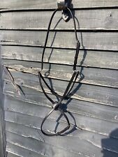 Black Leather Grackle Noseband Full Size
