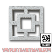 Grey Cubic Screen Blocks / Decorative Concrete Blocks