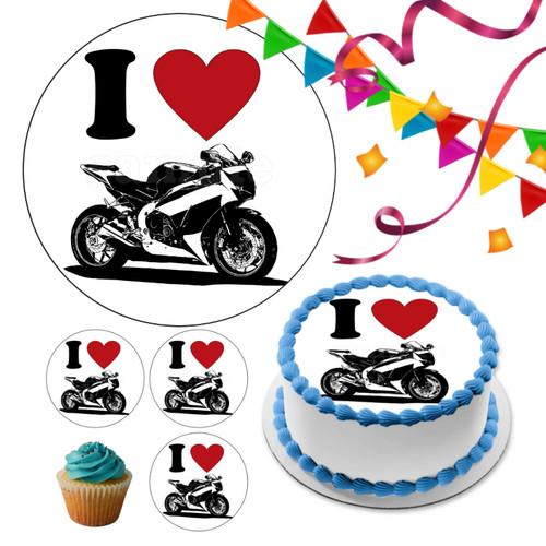 Motocross bike cake - bike, topper