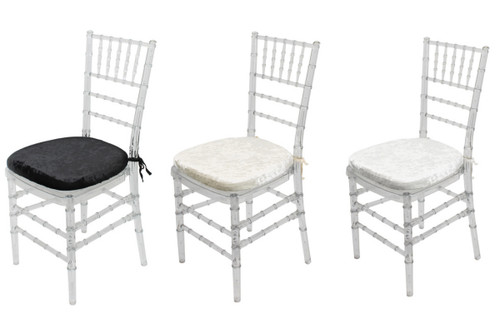 Velvet spandex chiavari pad - velvet,