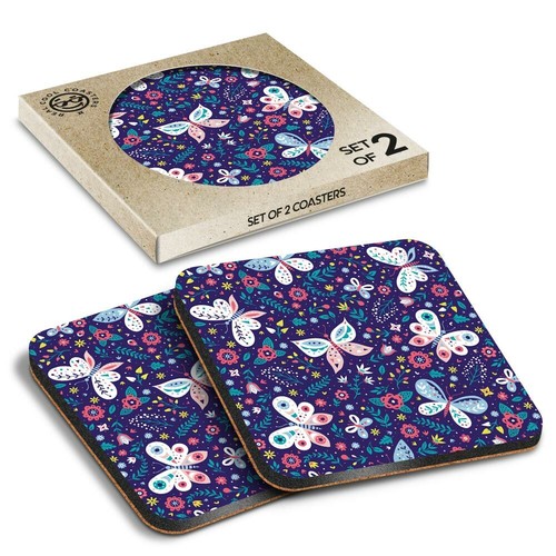 Boxed square coasters - x,