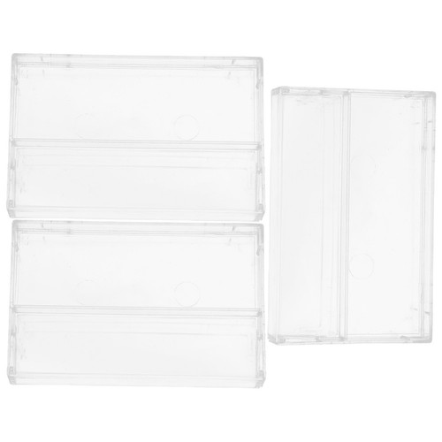 3pcs clear plastic cassette - ,