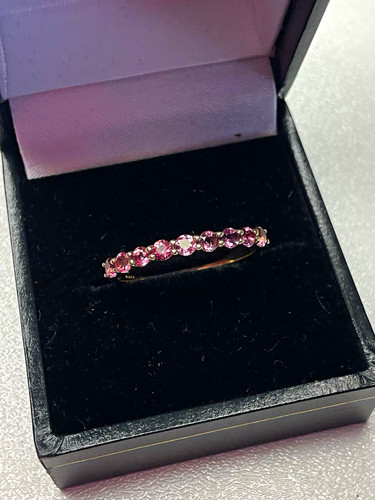 375 gold sapphire - gold, ring