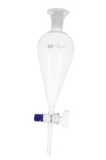 125ml Glass Separatory Funnel with PTFE Stopcock and Ground Glass Stopper