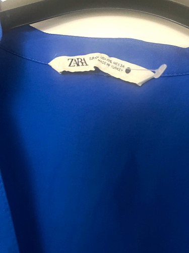 Zara women blue solid long - zara,